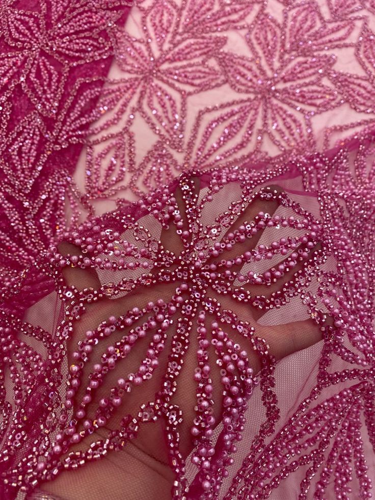 This high quality Fabric is measured in 5 Yards With Embroidered Beading and Sequin. It is soft, very delicate and beautiful. This high Quality Fabric is made with Fashion embroidered rhinestones can be used in making party wedding dresses, skirts, shawls, scarves and other other fashion apparels as you would like. Size : Length : 5 yards (180 inch). Width: 50 inch (Please allow slight deviation for the measurement data ,±1 inch) Material: 100% Polyester, Tulle Lace Fabric, Eco-Friendly embroide Elegant Sequin Fabric With Rhinestones For Prom, Elegant Beaded Sequin Fabric, Elegant Beaded Tulle Fabric, Elegant Fitted Beaded Tulle Fabric, Pink Embellished Sequin Fabric For Evening, Embellished Pink Sequin Fabric For Evening, Evening Pink Embellished Sequin Fabric, Pink Embellished Sequin Fabric, Glamorous Style, Pink Embellished Sequin Fabric For Prom