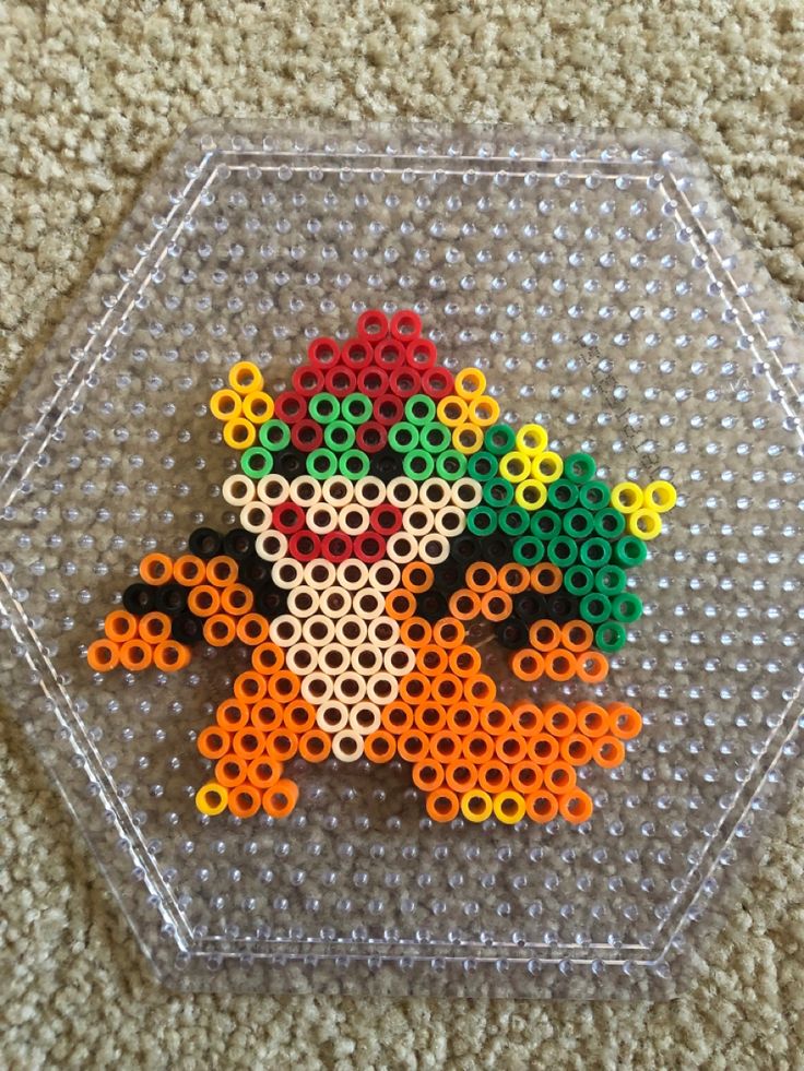 a plastic tray with some beads on it