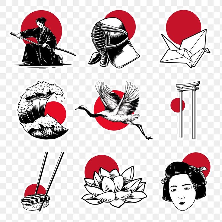 the japanese symbols are in black and white