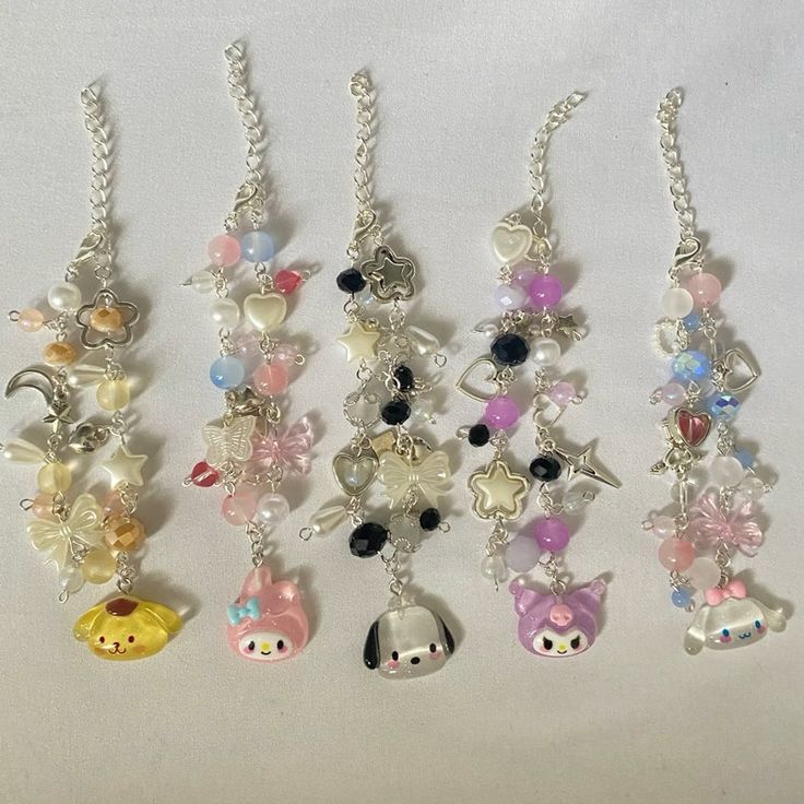 a group of charms that are sitting on a table