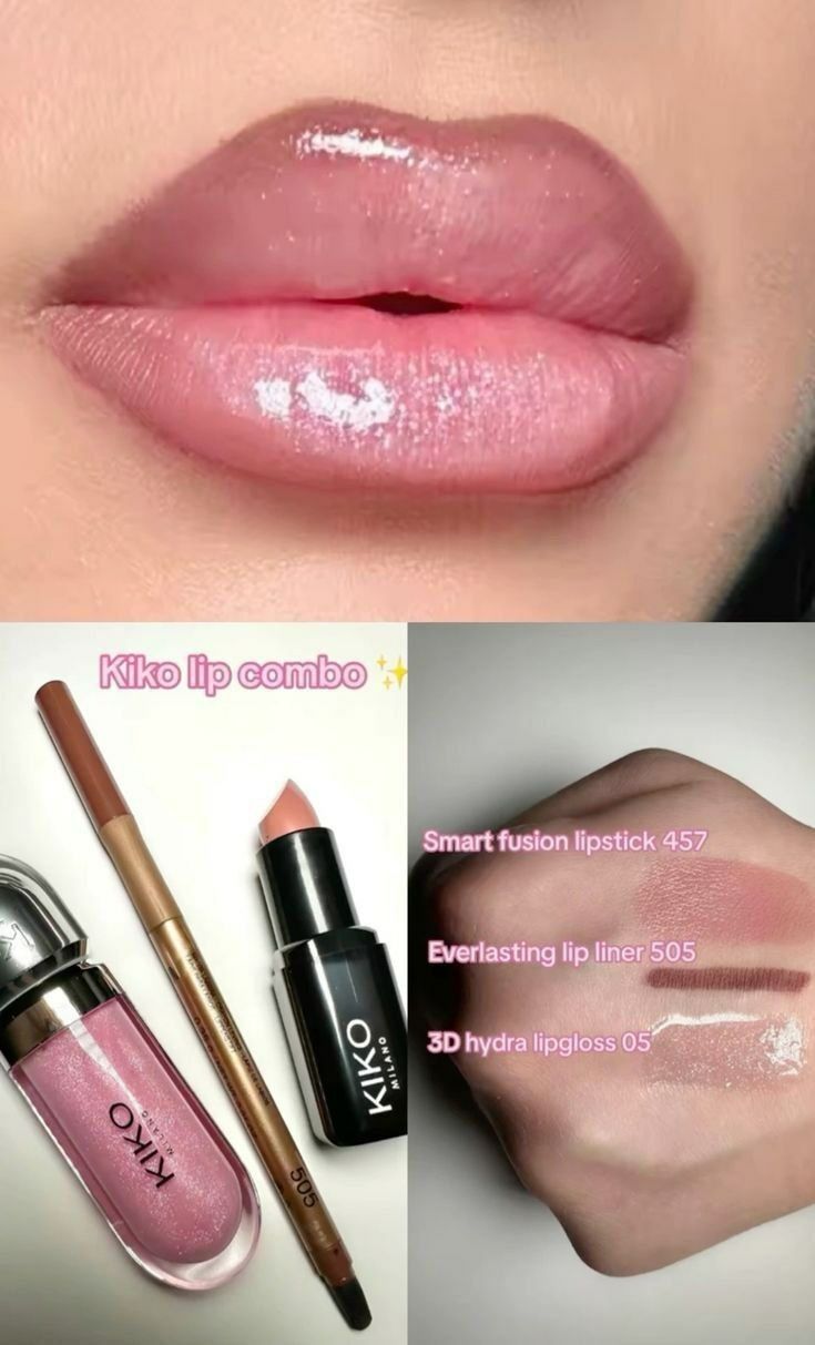 Pink Lips Combo, Lip Combo Pink, Maquillage On Fleek, Lip Combos, Girly Makeup, Lip Augmentation, Lip Makeup Tutorial, Makeup Artist Tips, Makeup Help