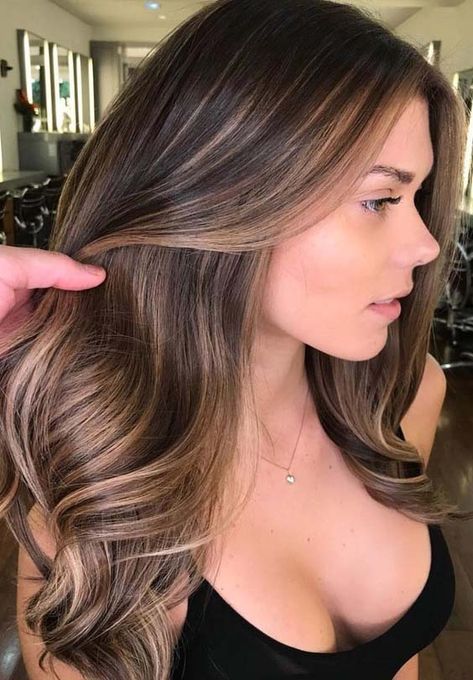 Brunette Balayage, Brunette Balayage Hair, Hair Done, Brown Hair Balayage, Long Brown Hair, Trendy Hair Color, Hair Color Highlights, Balayage Brunette, Brown Blonde Hair