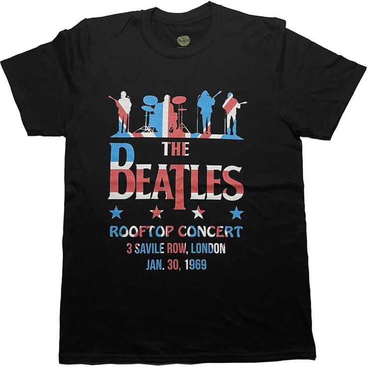 The Beatles Drop T Rooftop Flag Unisex T-Shirt Pop Culture Crew Neck T-shirt For Concert, Relaxed Fit T-shirt For Music Festivals Fan Merchandise, Pop Culture Logo Print Tops For Concert, Tri-blend T-shirt With Band Logo And Crew Neck, Pop Culture Tops With Logo Print For Concerts, Tri-blend Crew Neck T-shirt With Band Merch, Tri-blend Crew Neck T-shirt With Band Logo, Band Logo T-shirt For Music Festivals, Crew Neck, Band Logo T-shirt For Music Festivals With Crew Neck