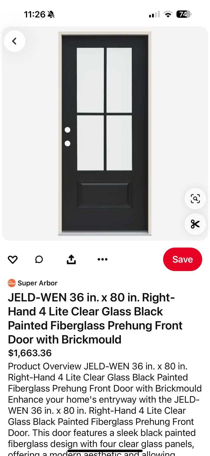 the black door is on sale for $ 3, 99 and it's not in store