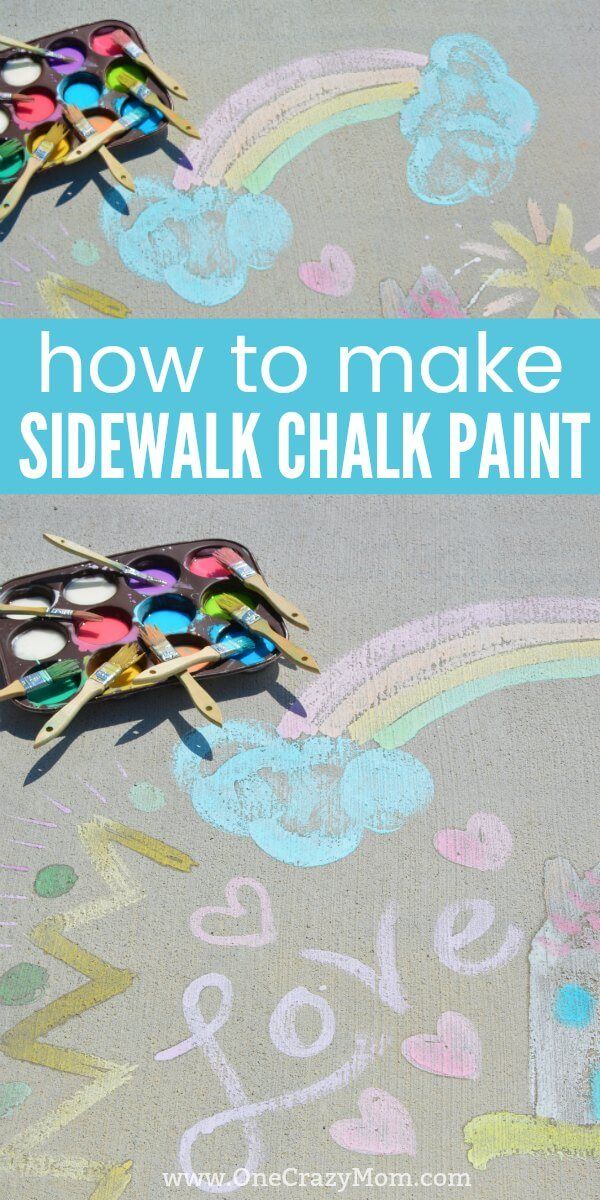 how to make sidewalk chalk paint with crayons and clothes pins on the ground