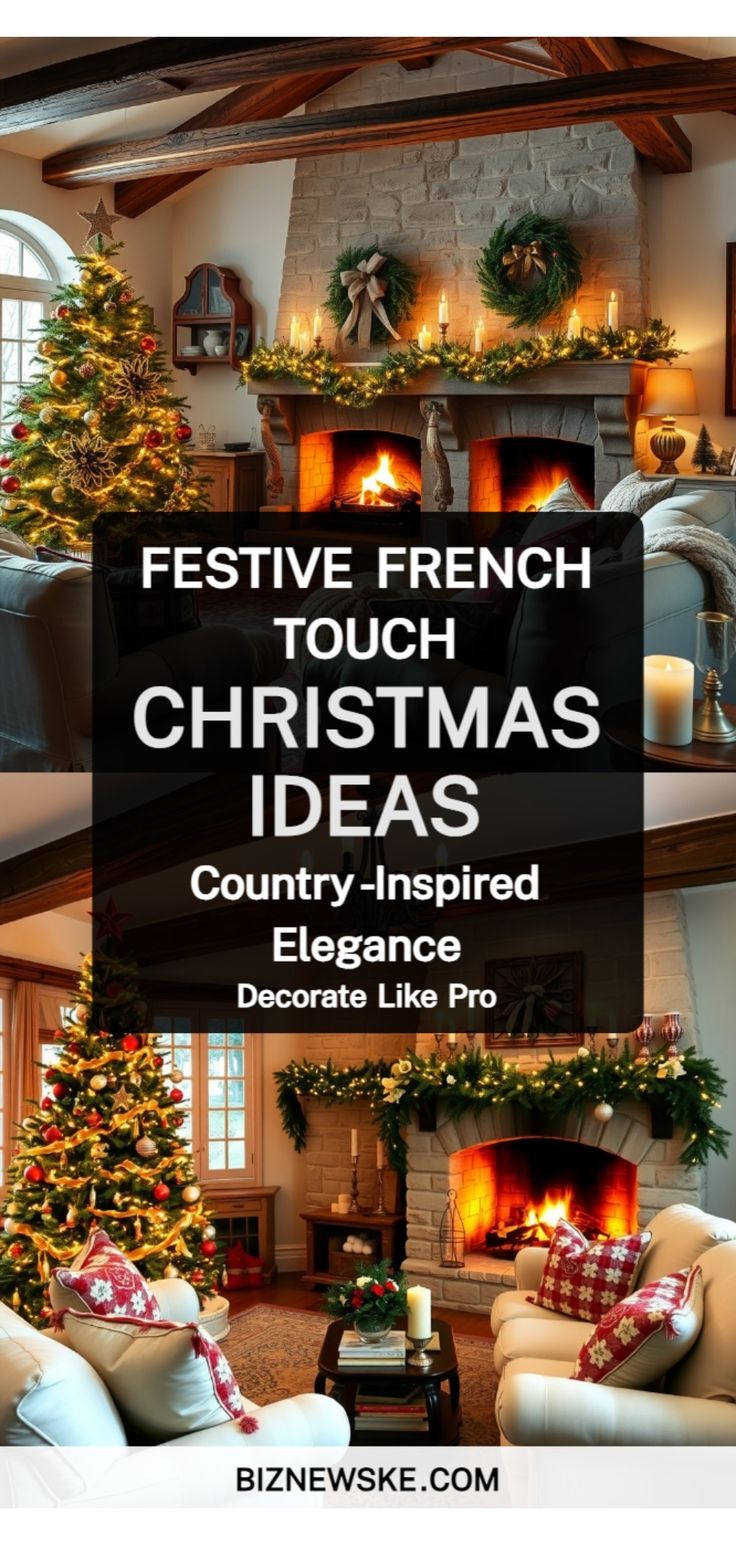 French Country Christmas Decor Home Decor Ideas French Country Cottage Christmas, French Country Christmas Decorating, French Country Cottage Decorating, Southern Christmas Decorations, French Country Christmas Tree, Country Christmas Decor Ideas, Cozy Dining Table, English Country Christmas, French Country Cottage Christmas