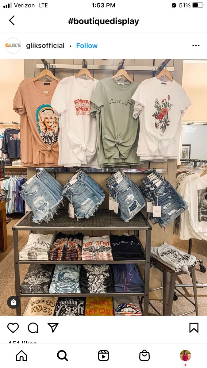 an image of clothing on display in a store with the caption's description below