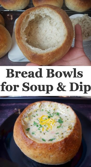 bread bowls for soup and dips are the perfect way to use up leftover bread