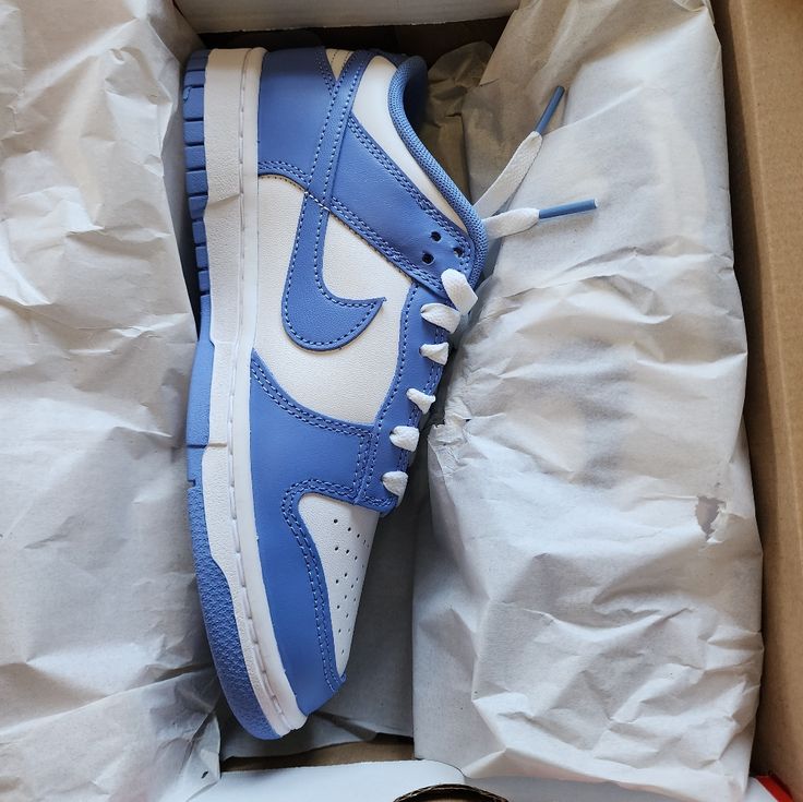 Nike Dunk Low Retro "Polar/White" Original W/Box M 6 M 8.5 / 26.5 Cm White/Blue Blue Dunks, Jordan Shoes Retro, Shoes Retro, Cute Nike Shoes, Teenage Fashion, Cute Nikes, Nike Dunk Low, Teenage Fashion Outfits, Shoes Nike