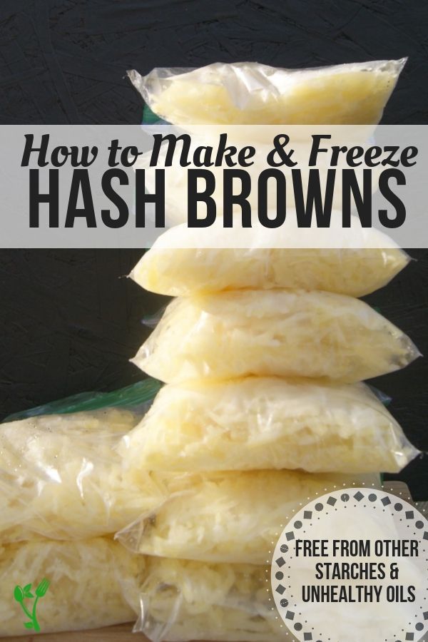 how to make and freeze hash browns from scratchs & unhealthy oils