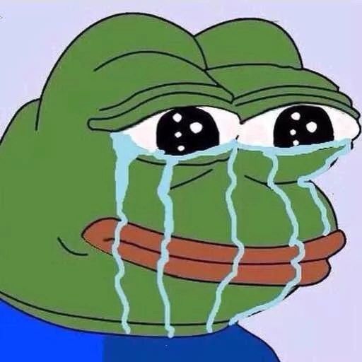 an image of a frog crying with caption that reads, when she says she likes black guys but you mexican and she mexican too