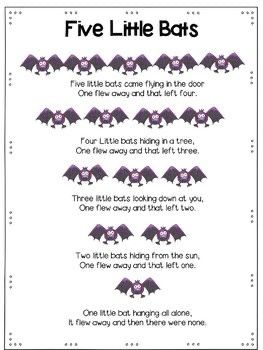 five little bats poem for kids