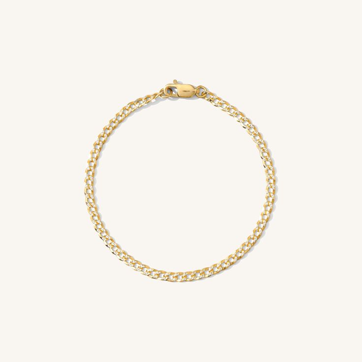 TRUMAN TWO-TONE BRACELET Jewelry Studio, Matching Necklaces, Chain Lengths, Gold Vermeil, Jewelry Care, Two Tone, Gold Filled, Diamond Cuts, Sparkle