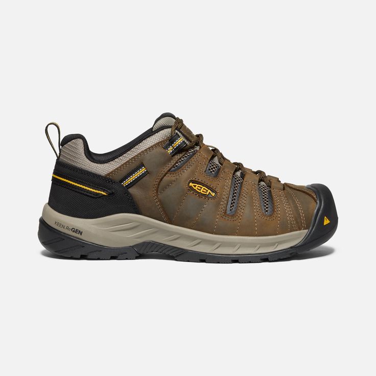 Your favorite just got better. Reinvented with our innovative KEEN.ReGEN cushioning midsole and a highly slip-resistant, rubber outsole, this hiking-inspired work boot is a quality choice to put through the paces. Mens Work Shoes, Mens Fashion Work, Golden Rod, Work Shoe, Hipster Mens Fashion, Mens Fashion Urban, Nike Shoes Outlet, Work Boot