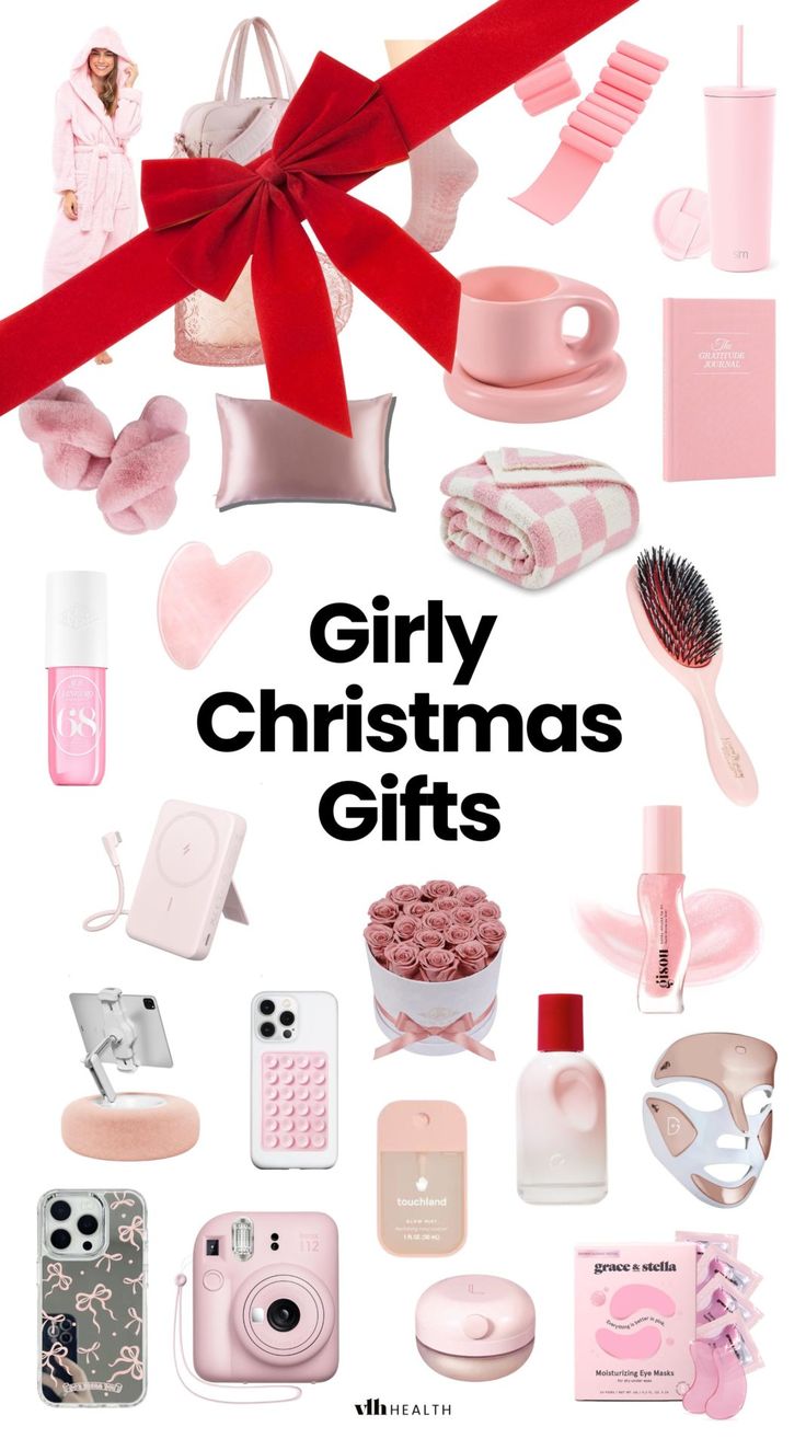 the girly christmas gifts poster is shown