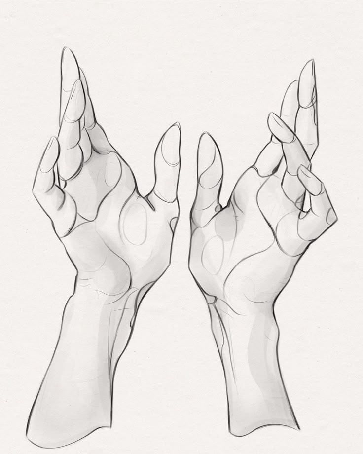 two hands reaching up to each other with their fingers extended and one hand holding something in the air