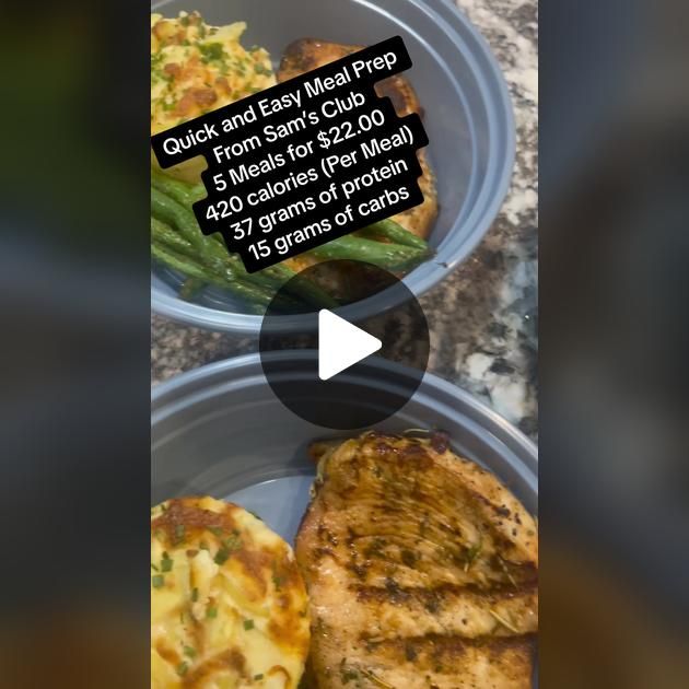 three plastic bowls filled with food on top of a table