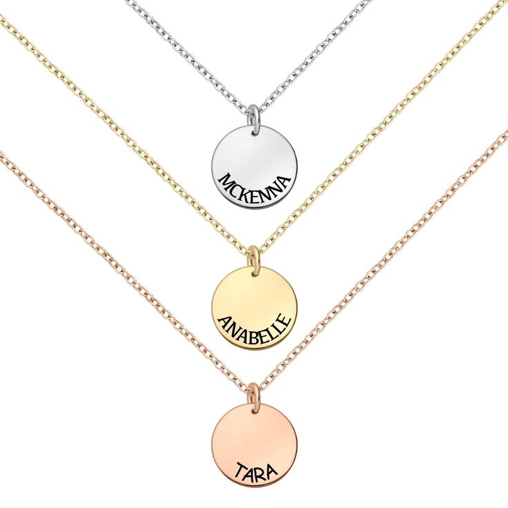 Personalize, customize, and design your own disc necklace! You can create your own perfect necklace, exactly the way you want. MGJ's original Disc Necklace can be made in solid 925 Sterling Silver, 14K Yellow Gold Fill, or 14K Rose Gold Fill. You can also choose the perfect necklace length that works for you. MGJ's Engraved Disc Necklaces are custom-designed and expertly deep-engraved for lasting quality. This means that your design will not wipe-off or wear-off with time. PERSONALIZATION - Ente Classic Customizable Rose Gold Necklace, Customizable Rose Gold Name Necklace, Customizable Rose Gold Round Name Necklace, Customizable Round Rose Gold Name Necklace, Custom Name Rose Gold Jewelry, Elegant Round Customizable Charm Necklaces, Customizable Round Rose Gold Charm Necklace, Elegant Customizable Round Disc Necklace, Personalized Rose Gold Round Necklace