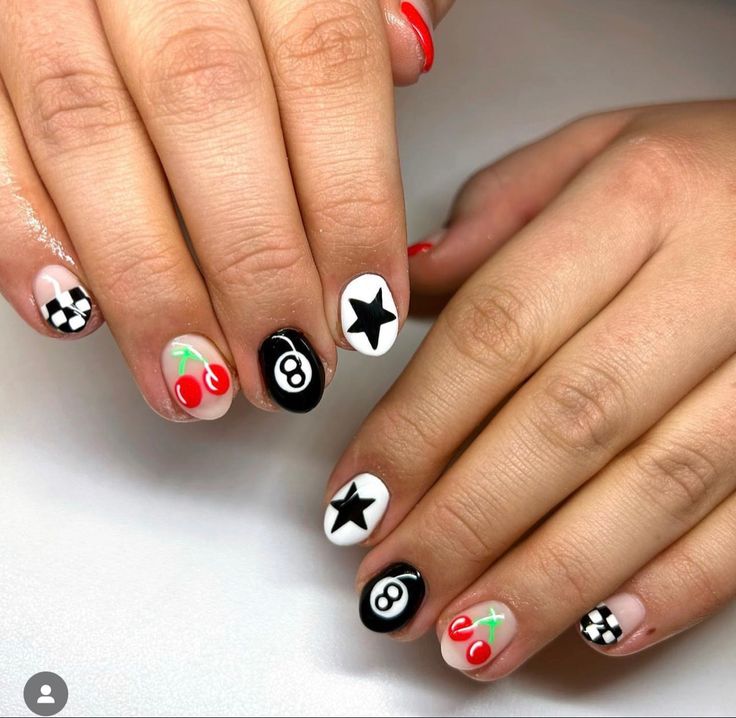 Teen Nails Short, Edgy Nail Designs, Short Nails Design, Rodeo Nails, Short Natural Nails, Teen Nails, Nails Designer, Cute Simple Nails, Edgy Nails