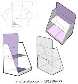 an open cardboard box with three sections cut out