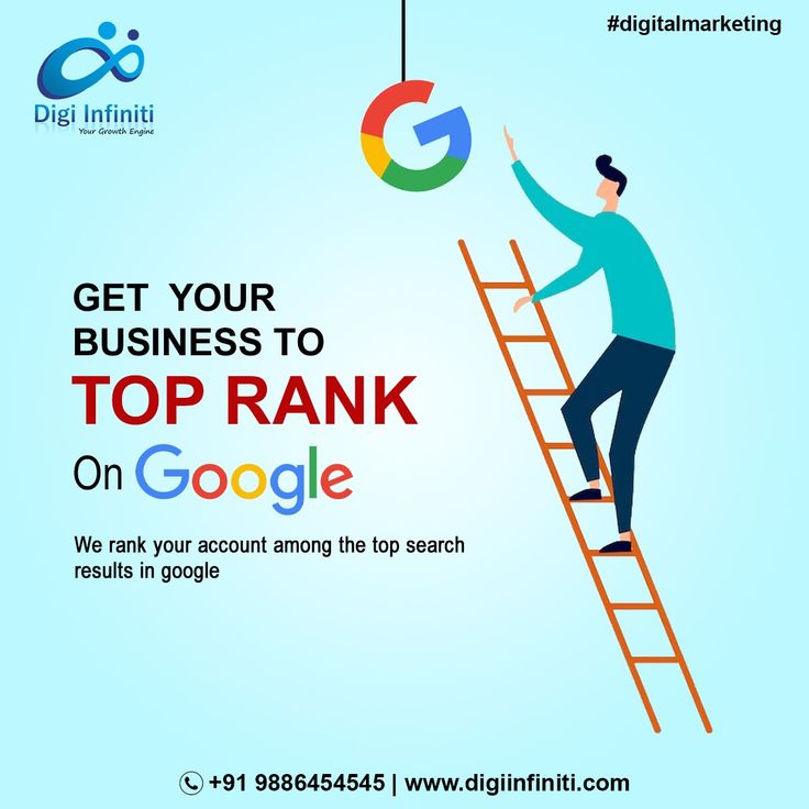 a man on a ladder reaching up to get the top rank on google