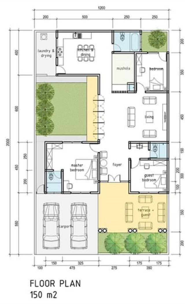 the floor plan for a house with two floors