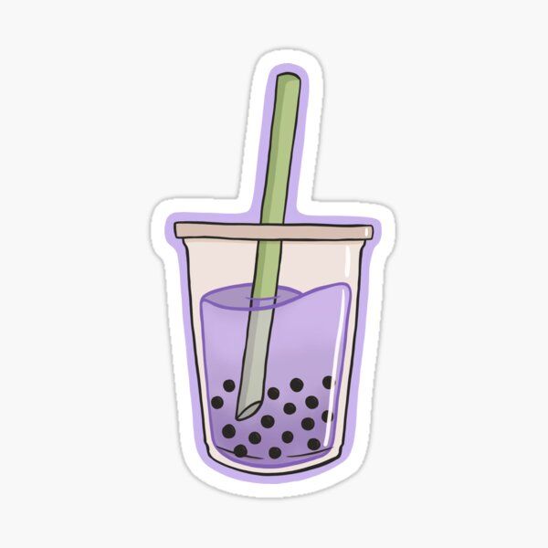 a purple drink in a glass with a green straw sticker on the top and bottom