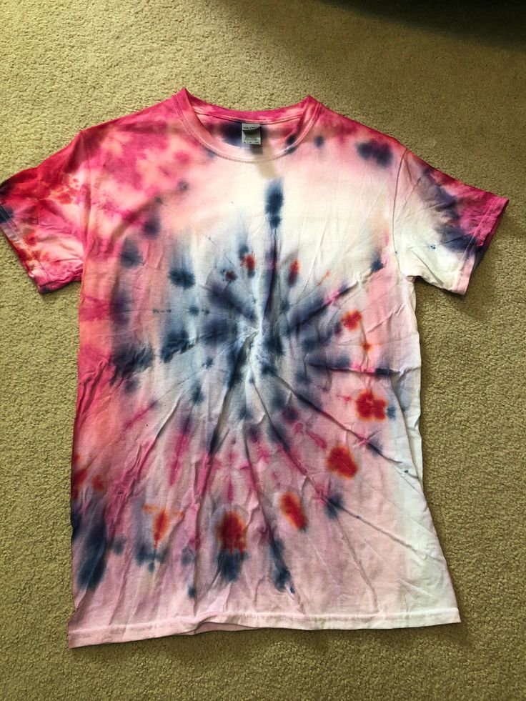 Hand-dyed red, white and blue t-shirt. Comes in an adult unisex small. Patriotic Multicolor Short Sleeve T-shirt, Blue Patriotic T-shirt For Spring, Casual Multicolor T-shirt For 4th Of July, Tie Dye Short Sleeve T-shirt, Tie-dye Pre-shrunk Short Sleeve T-shirt, Pre-shrunk Tie-dye Short Sleeve T-shirt, Pre-shrunk Tie Dye Short Sleeve T-shirt, Casual Pink Hand-dyed T-shirt, Multicolor Soft-washed Graphic Tee