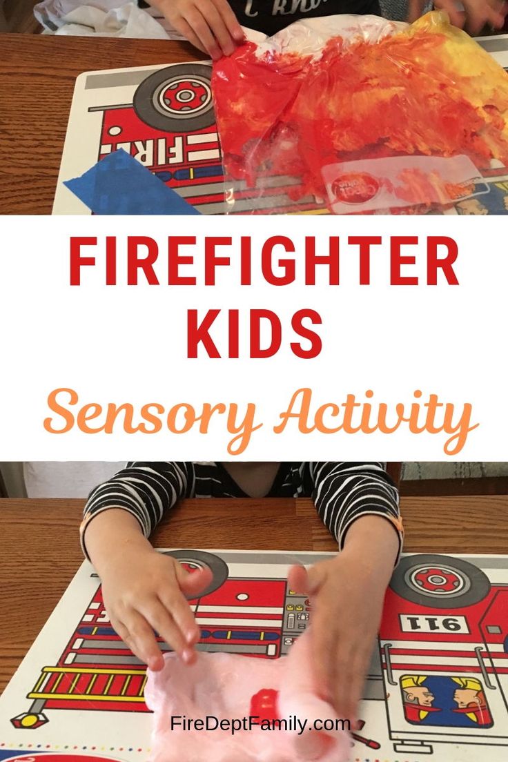 the firefighter kids's sensory activity is fun and easy to do