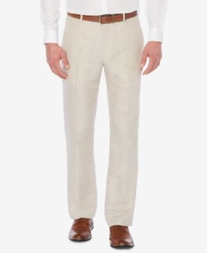 Perry Ellis Men's Classic-Fit Linen Pants - Tan/Beige 29x30 Fitted Linen Pants, Herringbone Suit, Mens Linen Pants, Suit Pant, Dress Slacks, Mens Linen, Perry Ellis, Stylish Pants, Corduroy Jacket