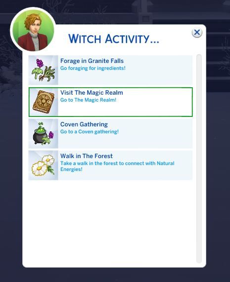 the witch activity screen is shown in this screenshot