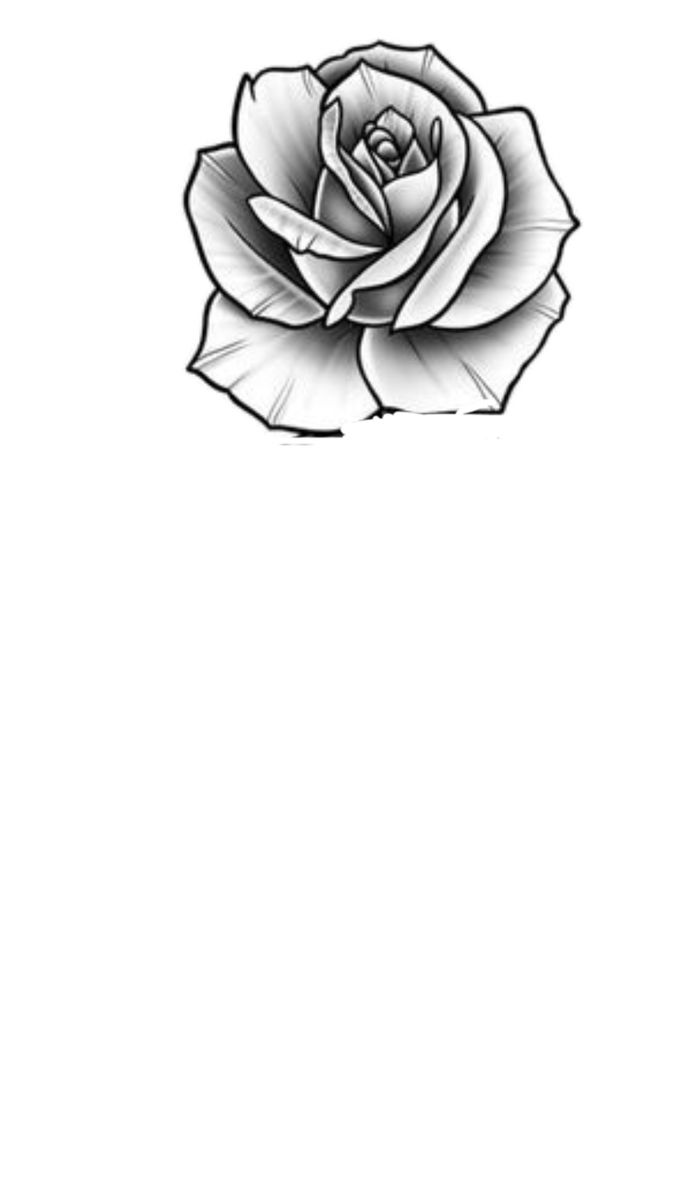 a black and white rose tattoo design