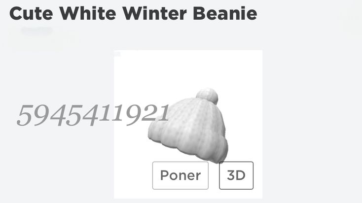 a white beanie is shown with the words, cute white winter beanie and power 3d