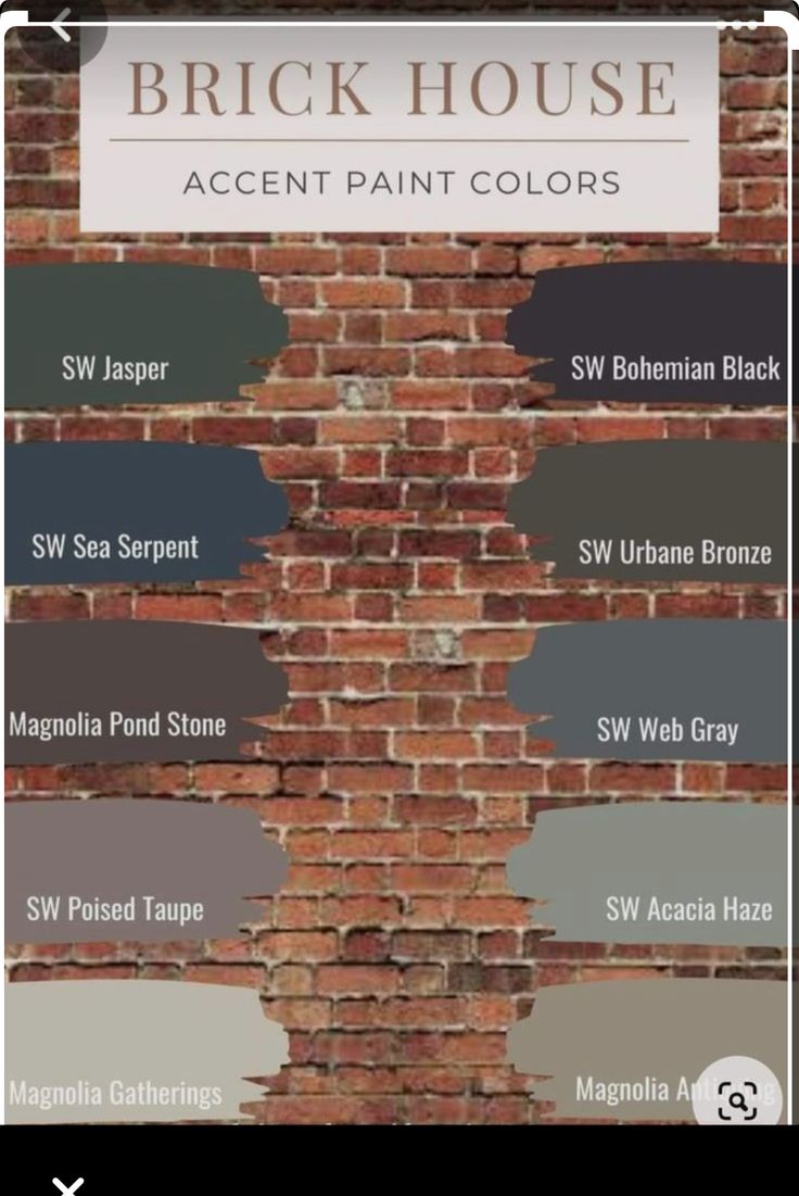 the brick house accent paint colors are available in several different styles and colors, including brown, blue, green, black, white