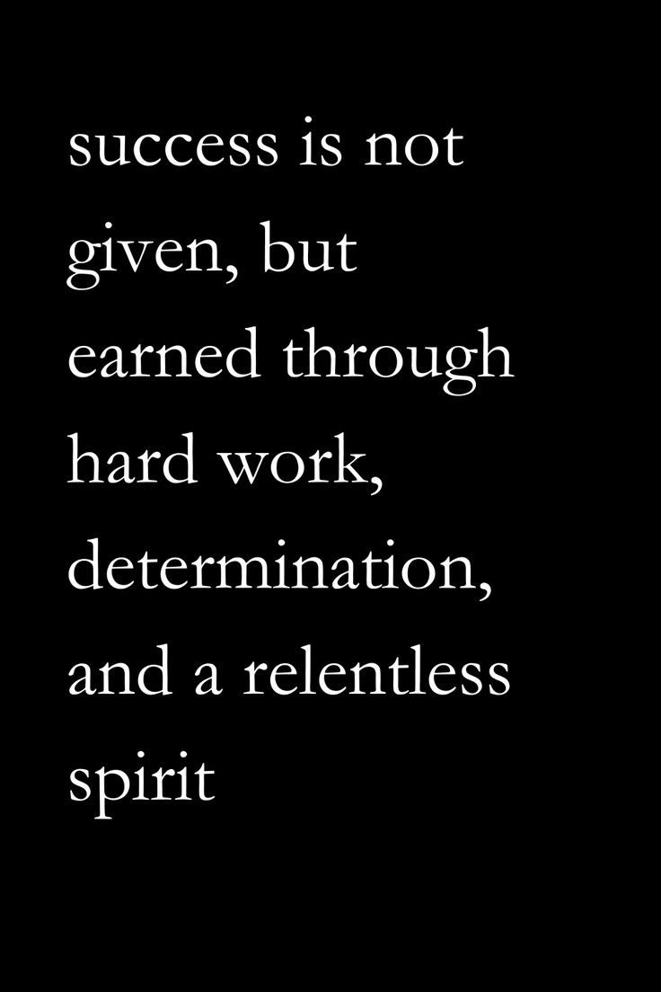 a black and white photo with the words success is not given, but learned through hard work, determination, and a reliess