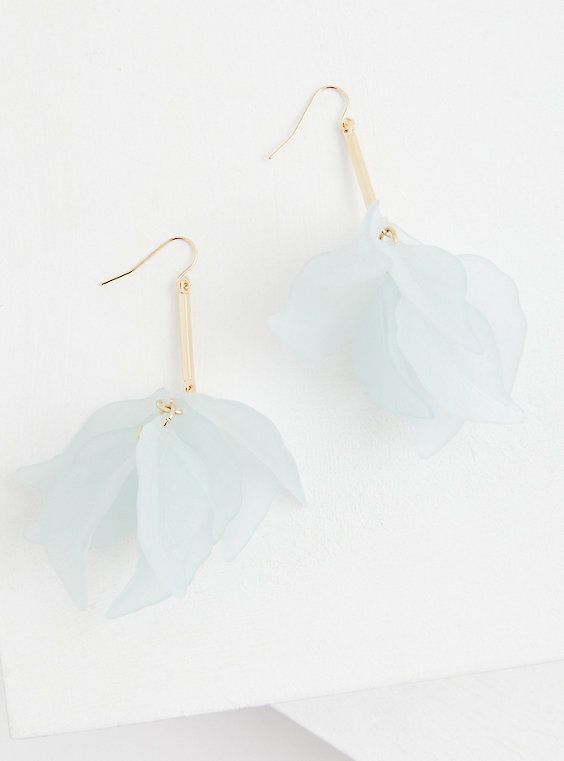 Let your love for these statement earrings blossom thanks to their delicate petal drop design and light blue color.  Hook backs. Base metal. Imported. The best plus size women's light blue petal drop statement earrings in multi. Torrid is your destination for the freshest spring and summer styles. Blue Spring Earrings For Pierced Ears, Blue Spring Earrings, Trendy Blue Earrings For Spring, Light Blue Flower Jewelry For Spring, Elegant Light Blue Earrings For Summer, Blue Flower Earrings For Spring, Blue Flower Earrings For Spring Parties, Light Blue Flower Earrings For Spring, Blue Dangle Earrings For Spring