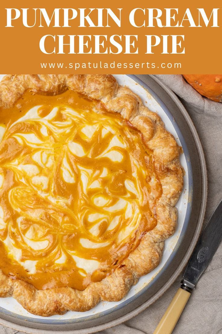 Pumpkin Cream Cheese Pie Pumpkin Pie With Cream Cheese, Pumpkin Pie With Cream, Pie With Cream Cheese, Pumpkin Pie Cheesecake Recipe, Fall Pies Recipes, Cream Cheese Pie Recipes, Cheesecake Pie Recipes, Cream Cheese Recipe, Pumpkin Cream Cheese Pie