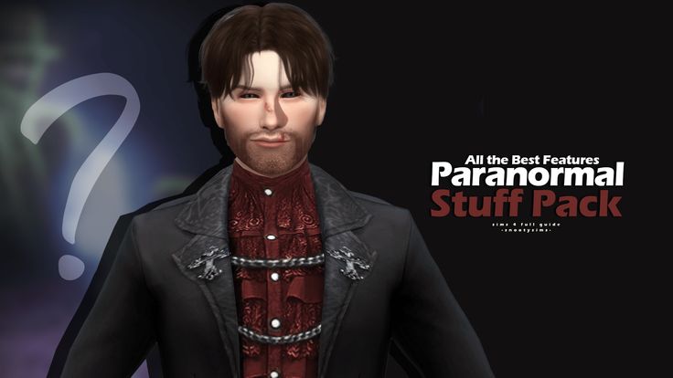 an animated image of a man in a suit and tie with the caption paranomal stuff pack