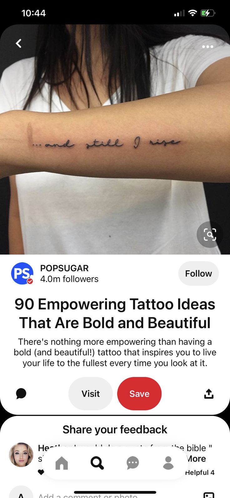 a woman's arm with the words tattoo on it