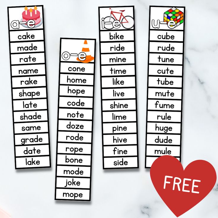 three free printables for valentine's day to teach children how to use the word