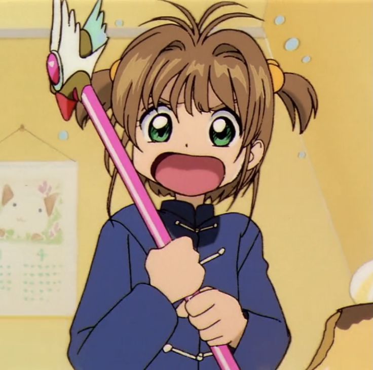 an anime character holding a toothbrush in her hand