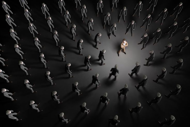 a group of people standing in the middle of a circle