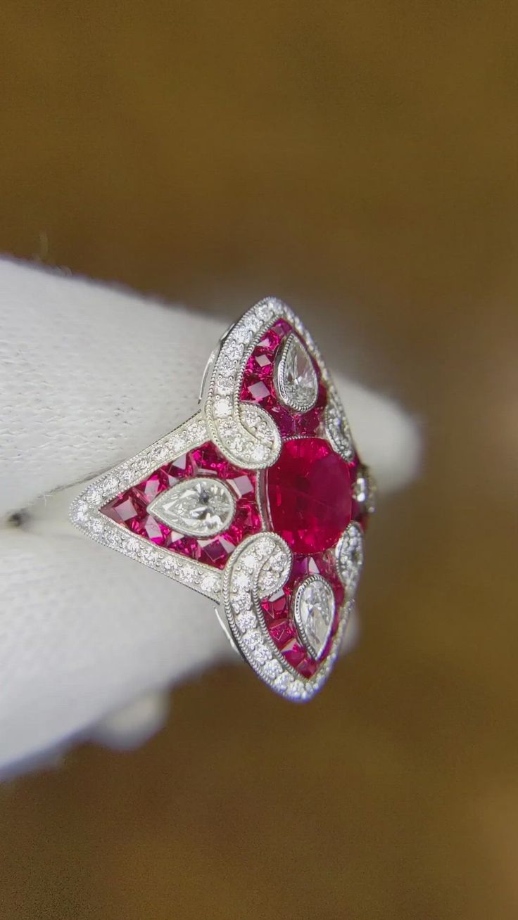 Elegant Gia Certified Ruby Ring, Red Diamond Ring With Brilliant Cushion Cut, Red Cushion Cut Diamond Ring With Brilliant Cut, Red Cushion Cut Brilliant Diamond Ring, Luxury Red Marquise Cut Ruby Ring, Luxury Marquise Cut Red Ruby Ring, Red Marquise Cut Diamond Ring, Red Ruby Ring With Marquise Cut Diamond, Classic Gia Certified Diamond Ring With Lab-created Ruby