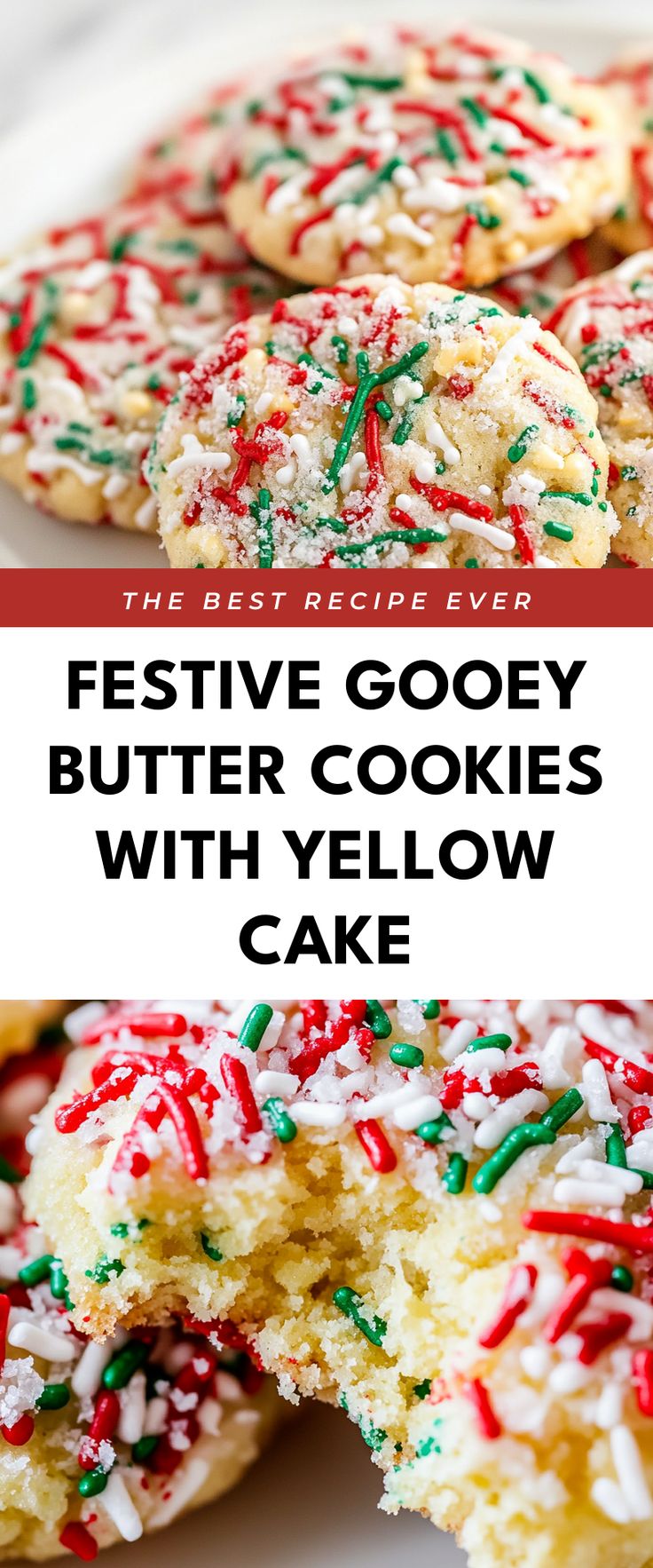 Image for Festive Gooey Butter Cookies with Yellow Cake Gooey Christmas Cookies, Chewy Gooey Cookies, Polish Butter Cookies, Yellow Cake Batter Cookies, Ooie Gooie Butter Cookies, Fingerprint Cookies, Christmas Gooey Butter Cookies, Ooey Gooey Butter Cookies Box Cake, Gooey Butter Cookies Christmas