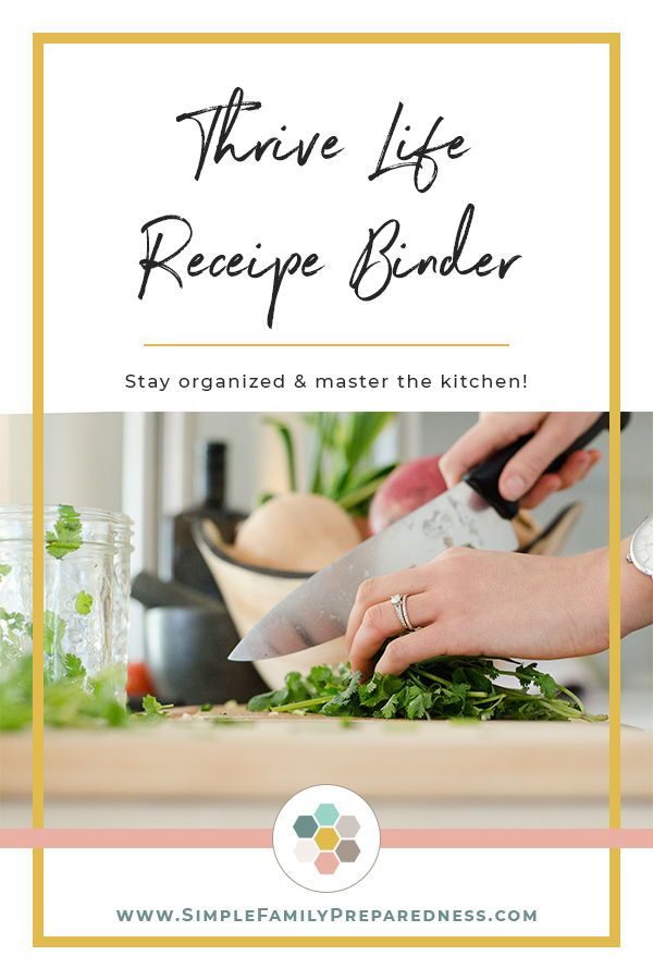 a person cutting vegetables on top of a counter with the words, three life recipe binder stay organized and master the kitchen