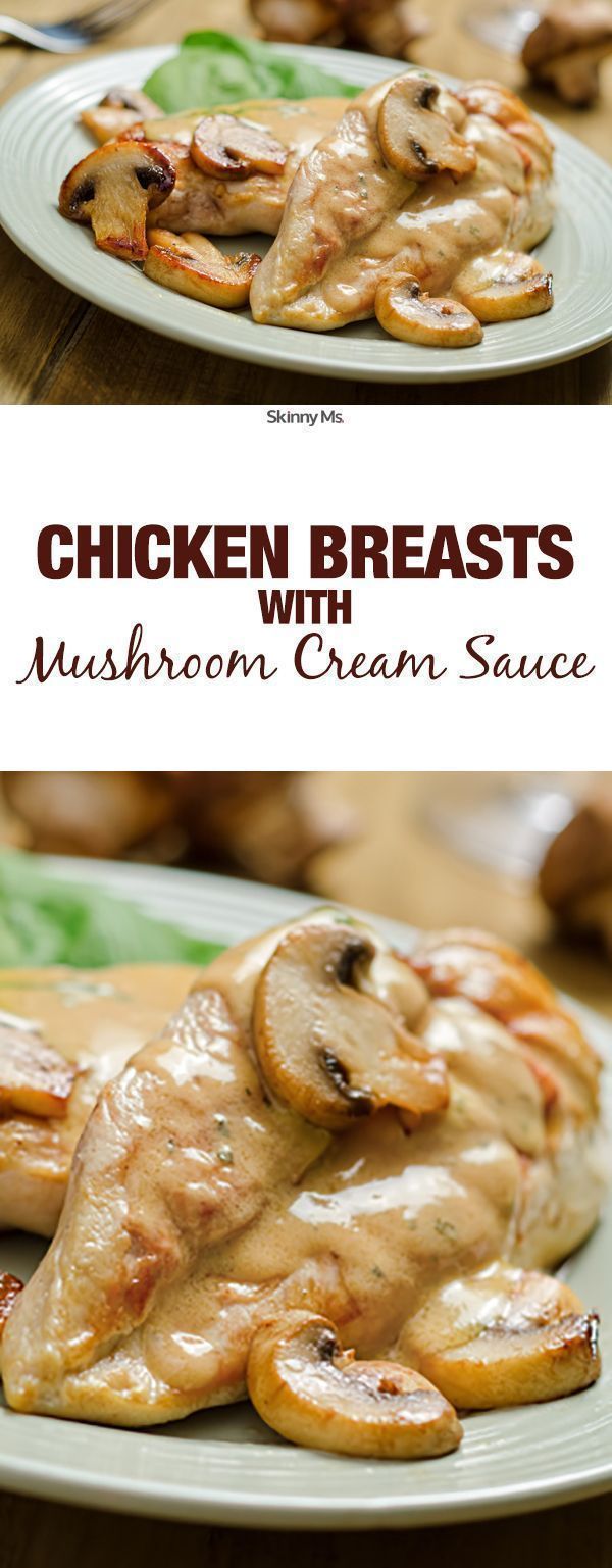 Ditch the processed canned sauce for this easy homemade version of Chicken Breasts in Creamy Mushroom Sauce! Mushroom Cream Sauce, Mushroom Cream Sauces, Cream Sauce Recipes, Creamy Mushroom Sauce, God Mat, Mushroom Sauce, Poultry Recipes, Cream Sauce, Chicken Breast Recipes