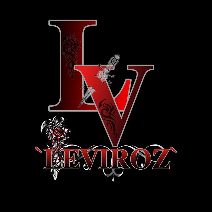 the logo for leviroz's band, which is also in red and black