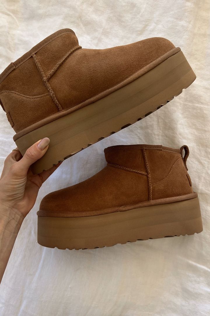 Ugg Ankle Boots, Ugg Ultra Mini, Ugg Mini, Uggs Outfit, Swag Shoes, Platform Slippers, Platform Ankle Boots, Dream Shoes, Trendy Shoes