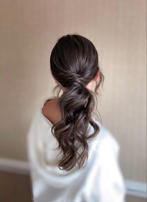 Ponytail Bridal Hair, Bridesmaid Ponytail, Low Pony Hairstyles, Prom Ponytail Hairstyles, Wedding Ponytail Hairstyles, Fancy Ponytail, Bridesmaid Hair Inspo, Wedding Ponytail, Low Ponytail Hairstyles