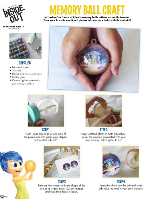 an advertisement for the memory ball craft project, with instructions to make it and how to use